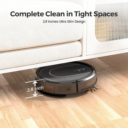 INSE Robot Vacuum Cleaner 3-in-1 Sweep Mop Vacuum Cleaner 5000Pa Strong Suction with Auto-Return Charging Support Alexa/WiFi/App
