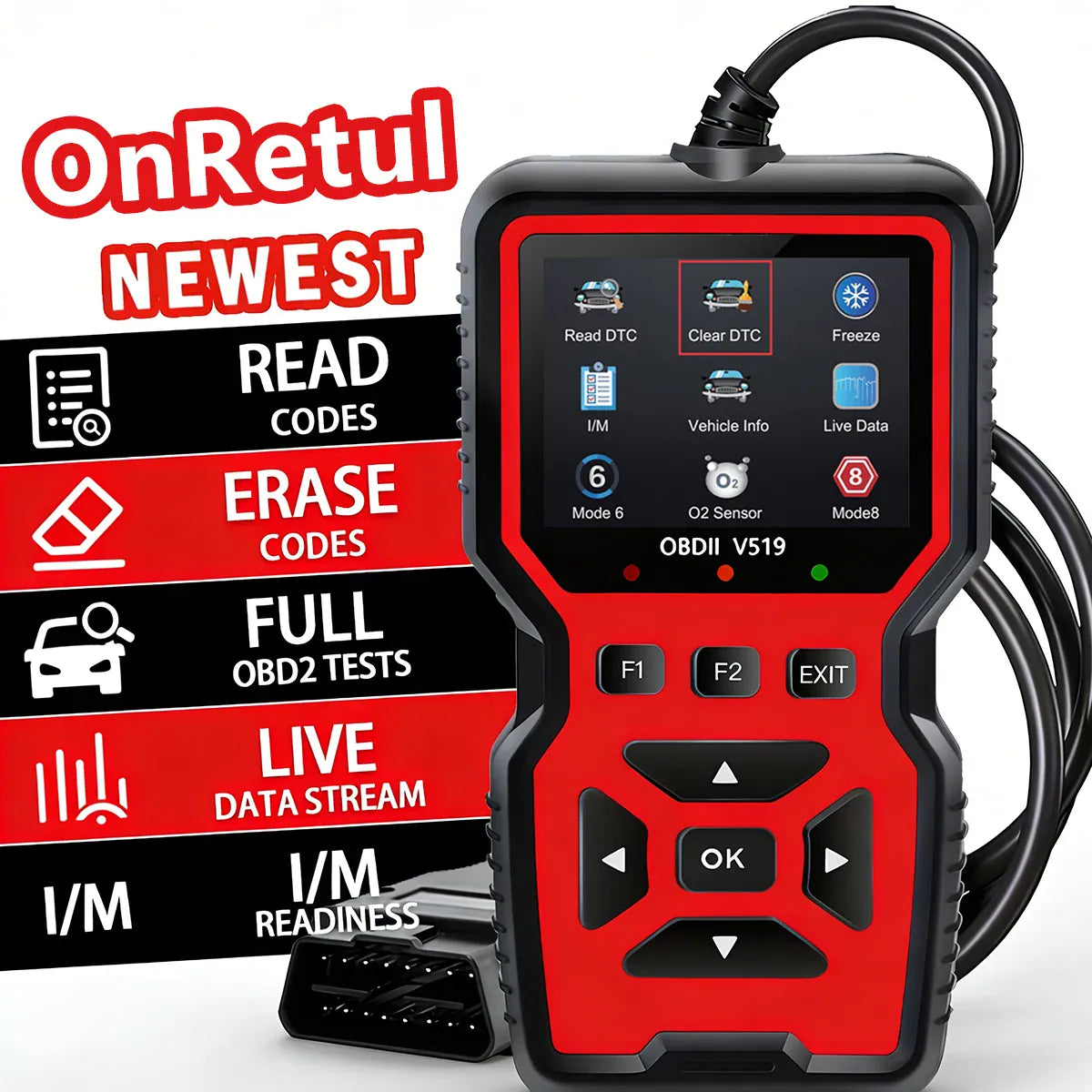 V519 OBD2 Scanner & Universal Car Diagnostic Code Reader