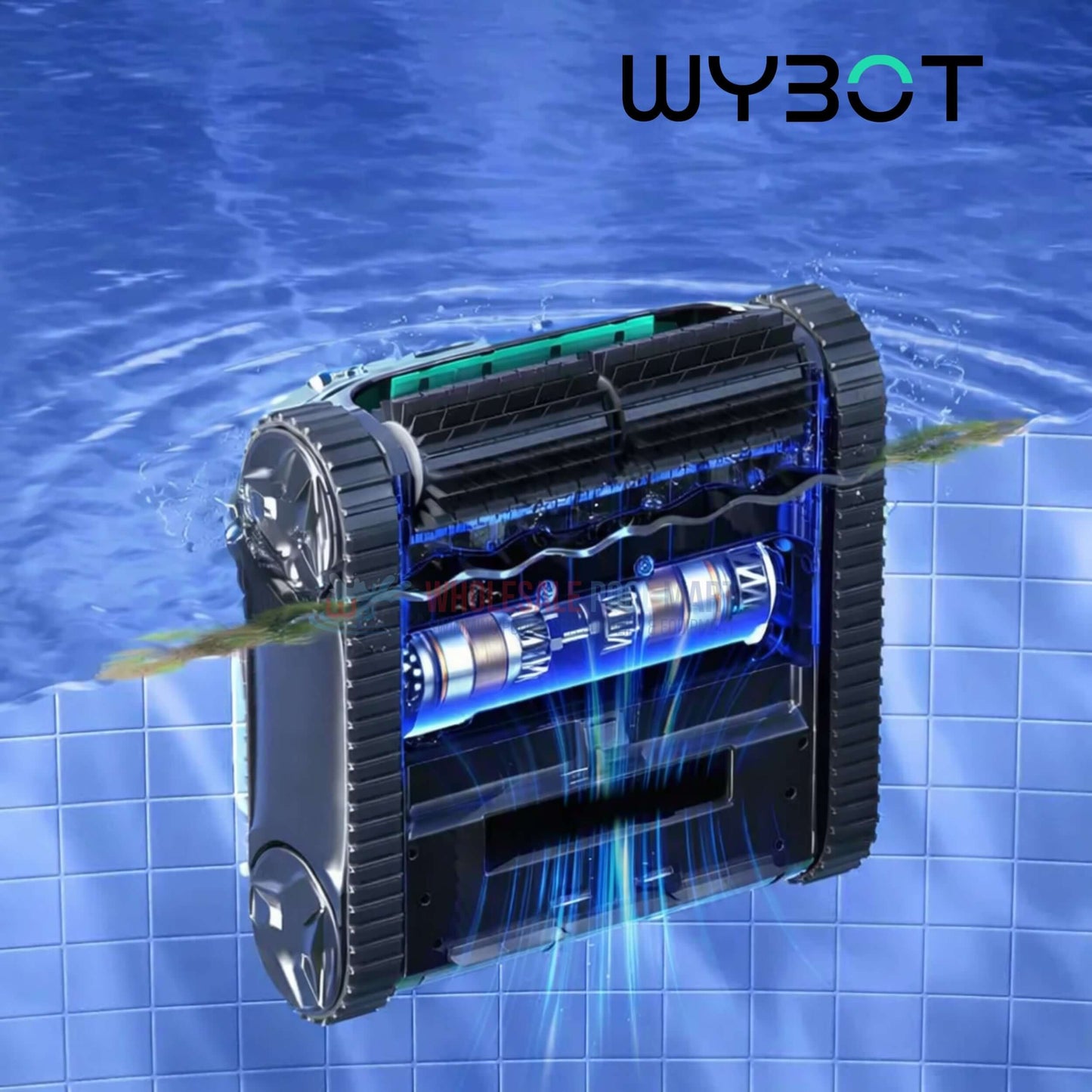 Wybot S2 Solar with Solar-Powered Charging Dock Robotic Pool Cleaner  | WYUS-S2S